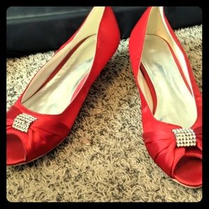 Red Kitten Heels